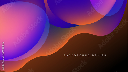 Abstract fluid shapes blend vibrant colors. Gradient transitions create dynamic visual effect. Modern design suitable backgrounds.