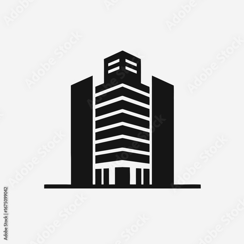 Bold skyscraper vector design showcasing architectural excellence against a white silhouette