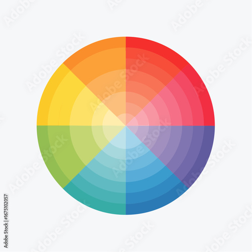 Colorful Rainbow Color Wheel Graphic Design