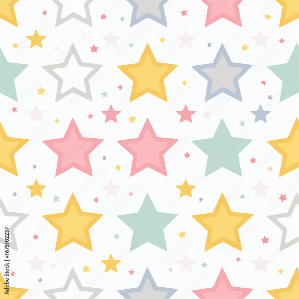 Obraz premium Pastel Star Pattern Background