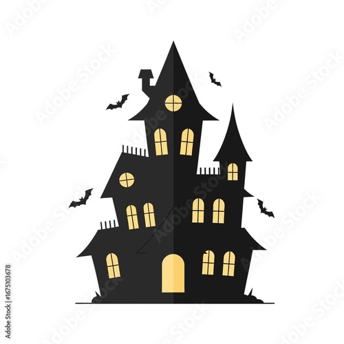 Wallpaper Mural Spooky Halloween Castle Illustration Torontodigital.ca