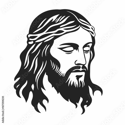 Religious image depicts Jesus Christ in dark, symbolic, and spiritual silhouette