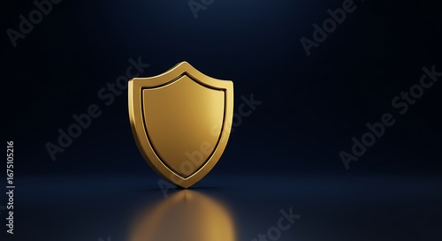 shield with golden ribbon