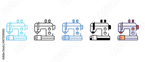 Sewing Machine icon design with white background stock illustration