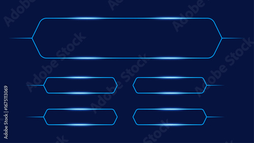 Neon Blue Text Boxes - Text Boxes design