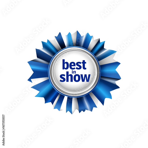  an award ribbon with the text 