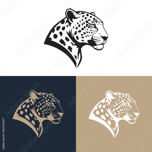 Spotted Leopard Head Profile