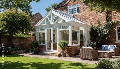 Sunroom with a garden