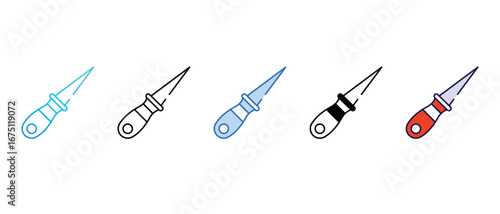Awl icon design with white background stock illustration