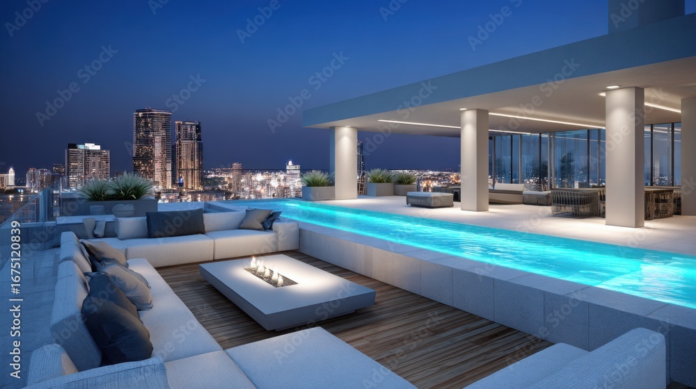 Fototapeta premium luxury swimming pool