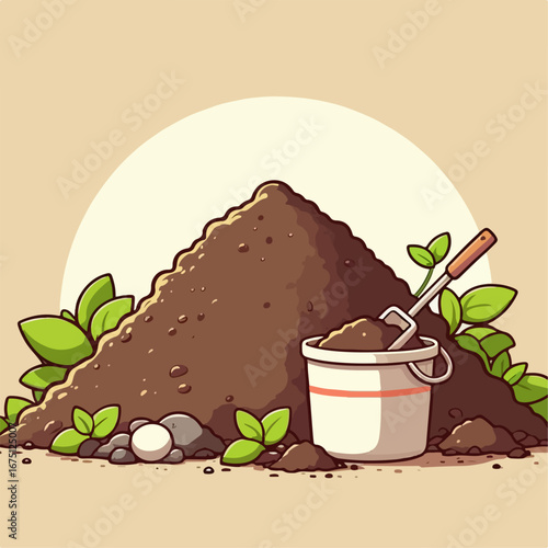 illustration of a pile of soil