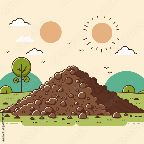 illustration of a pile of soil