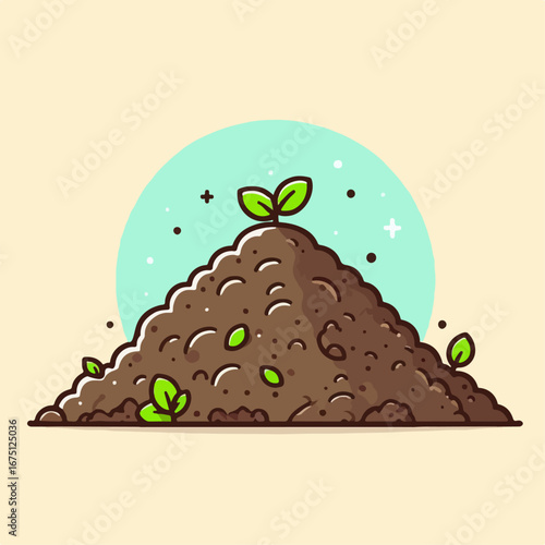 illustration of a pile of soil