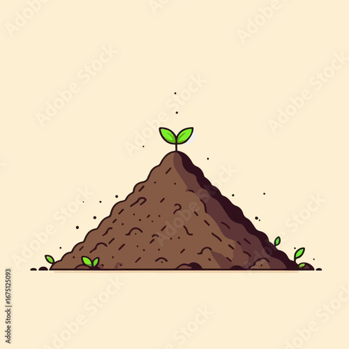illustration of a pile of soil