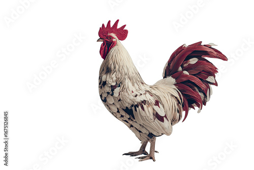 Rooster on a white background