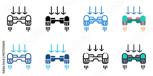 Hoverboard icon set multiple style collection 
