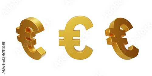 Financial euro symbol internationalized currency 3D