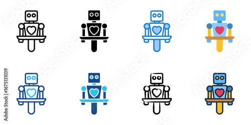 Robotics Companion icon set multiple style collection 
