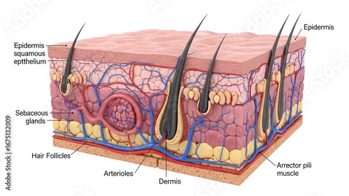 Anatomy of Human Skin Cross-Section