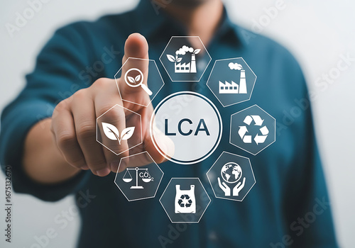 LCA. Life Cycle Assessment LCA concept. ISO LCA standard aims to limit climate,new concept.