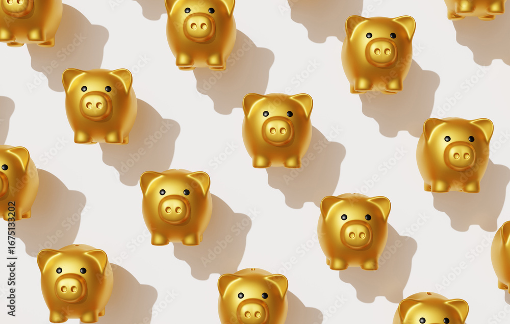 Obraz premium Financial bank Deposit Piggy Bank Wealth Management Pig 3D