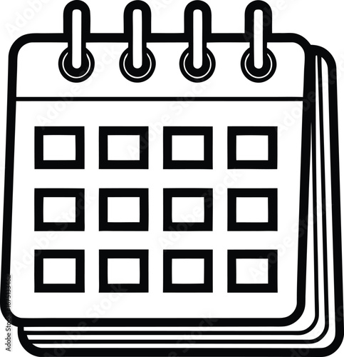 Simple calendar icon representing dates appointments planning schedule organizer time management