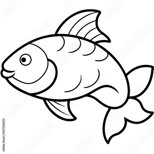 vector illustration of a fish