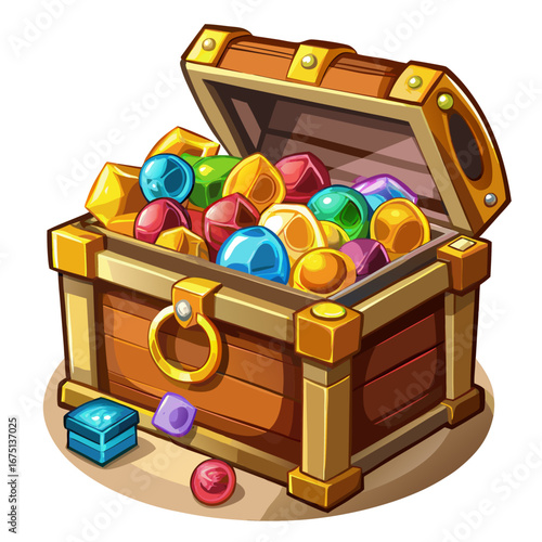 treasure chest isolated on white