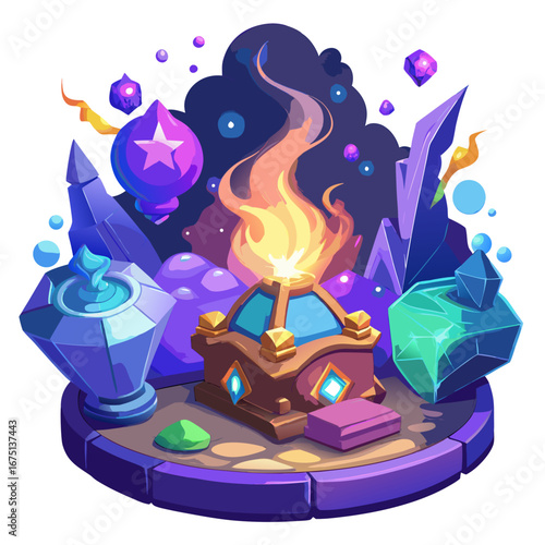 illustration of a burning candle