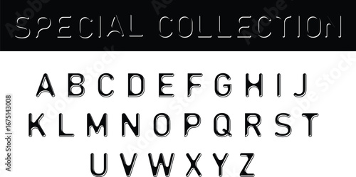 Anti milk fonts ; Special Collection Font Alphabet Characters - Blob style 
