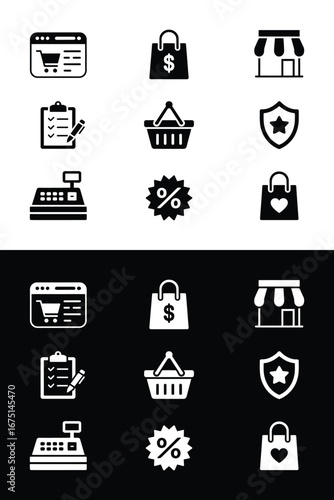 Shopping and commerce icons