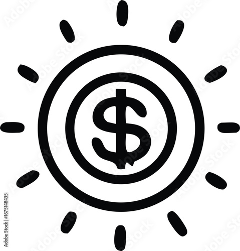 Bright idea symbolizing financial success and wealth generation illustrates earning potential and prosperity through investment growth and capital