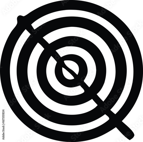Abstract circular target graphic design symbol for focus precision accuracy success aiming objective goal achievement strategy