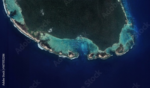 Obraz na płótnie North Sentinel Island: High-Resolution Satellite View of the Isolated and Uncont