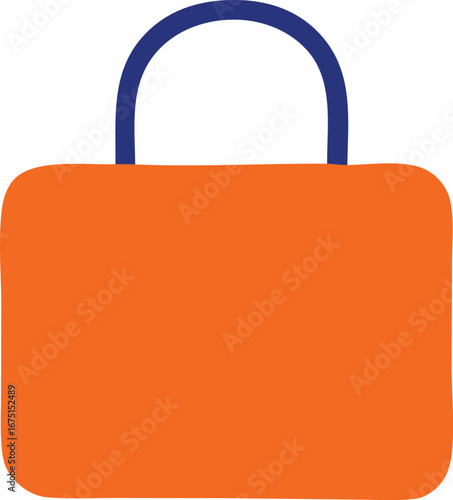 Vibrant orange duffel bag with a blue handle perfect for travel or gym use modern stylish and practical accessory for everyday adventures and active lifestyles.
