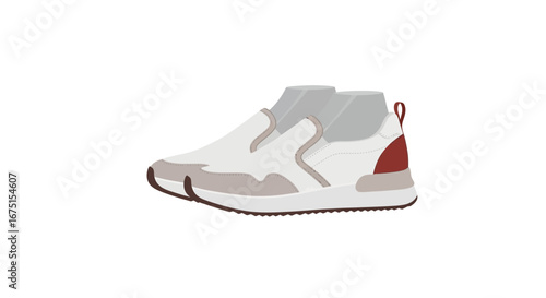 Fashionable slip-on sneakers with stylish accents for urban lifestyles