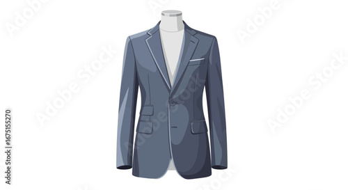 Stylish Business Jacket on Mannequin Isolated with Elegant and Modern Design