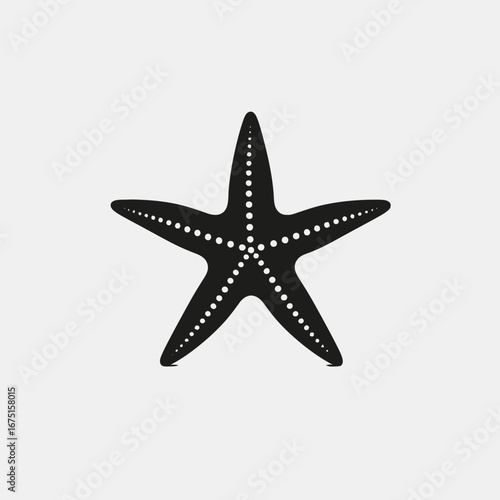 Isolated sea star ocean life graphical monochrome icon vector illustration silhouette
