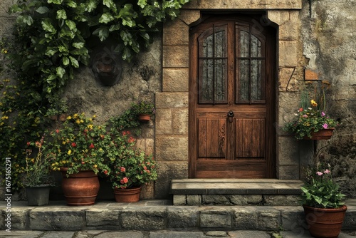 old wooden door