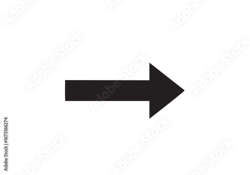 Free Download Simple Black Arrow Pointing Right on White Background Design Element for Direction and Navigation Graphics - GFXLoad