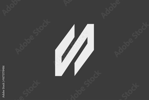 Obraz na plátně Modern symetric letter s logo