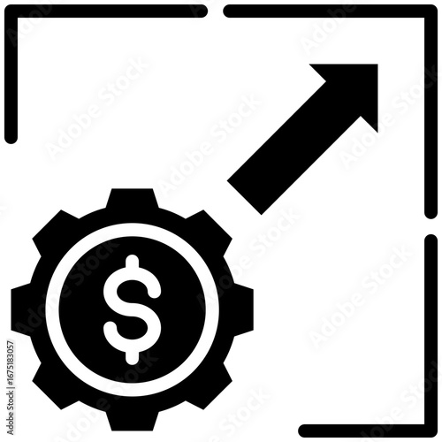 Expand income icon for business opportunities, business, website, application, printing, document, poster design, etc