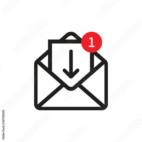 Flat simple style trend modern edm e-mail notice logotype graphic design isolated. concept of you've got mail and full inbox or mailbox buble symbol