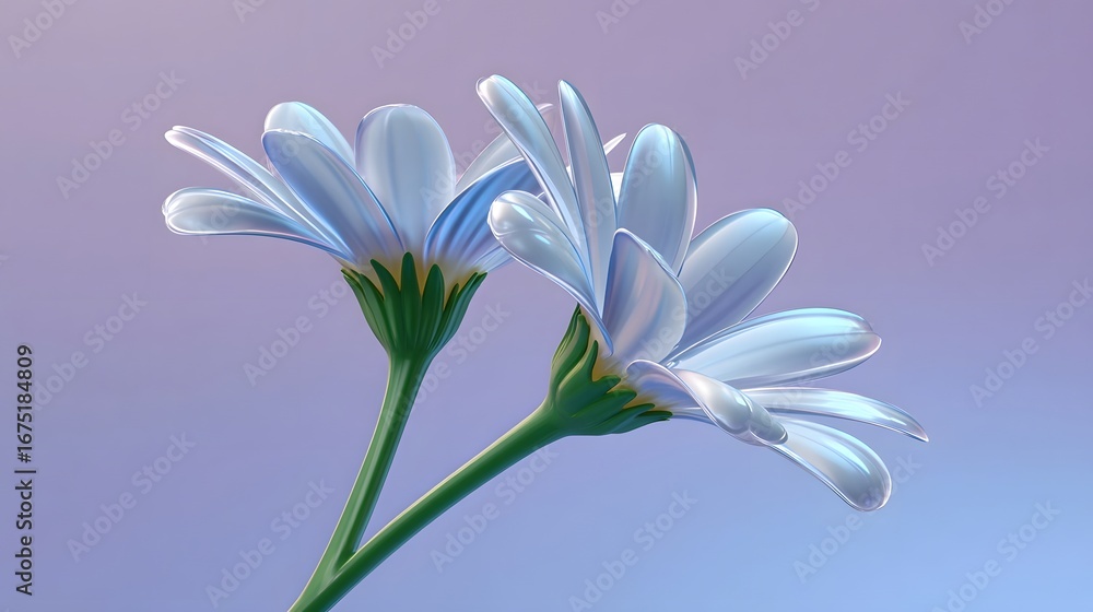Fototapeta premium Delicate blue flower blooming in nature