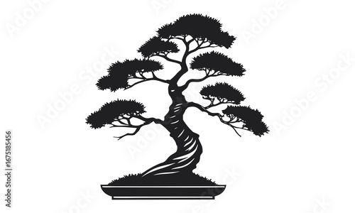 Black tree silhouettes collection. Single tree vectors. Tree in silhouette. Various tree vectors. Forest and nature concept. Collection of different tree symbols.
