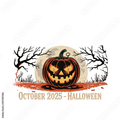 Halloween icon collection. Pumpkin, bat, ghost, spider, web.