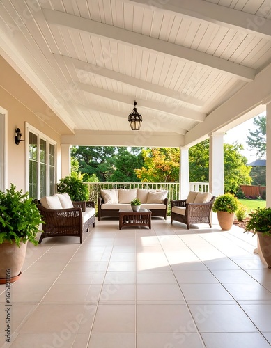Outdoor patio, sunlight, relaxation