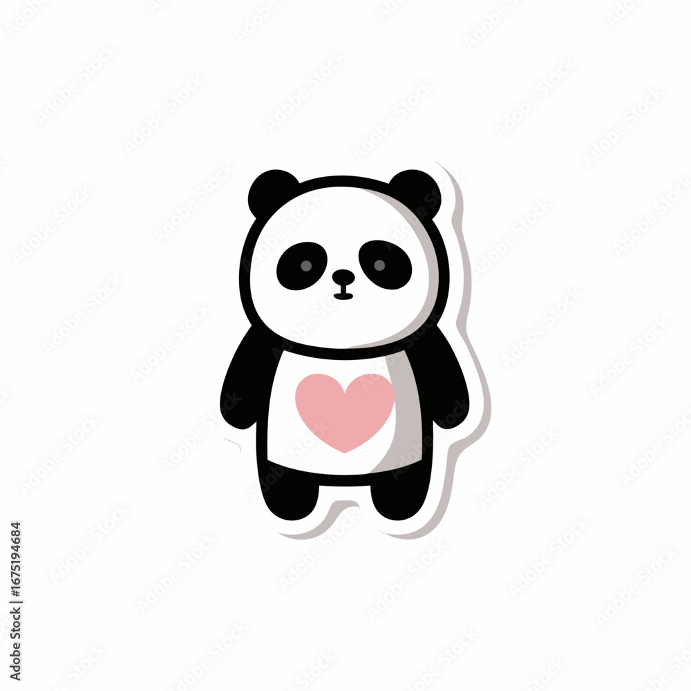 Fototapeta premium panda, animal, bear, cartoon, illustration, vector, 