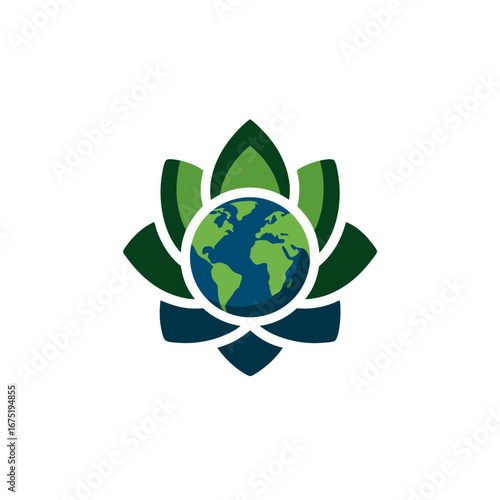 green earth with leaves