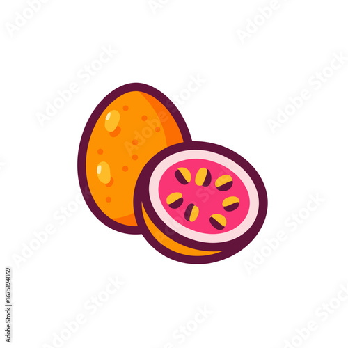 vector illustration of an orange fruit